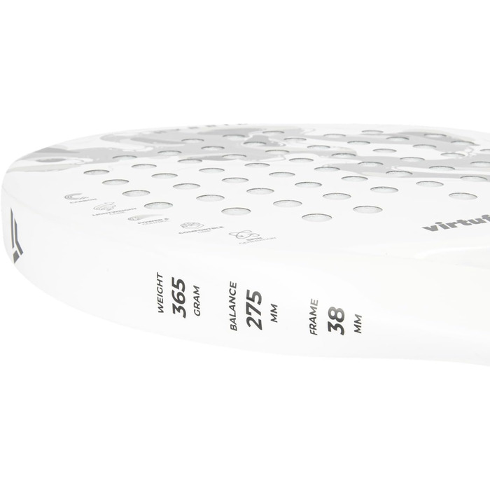 Ракета для падел-тенісу VirtuFit Control - для початківців/гібридна - середній/Fusion Pro - для досвідчених, білий/сріблястий (Fusion Pro)