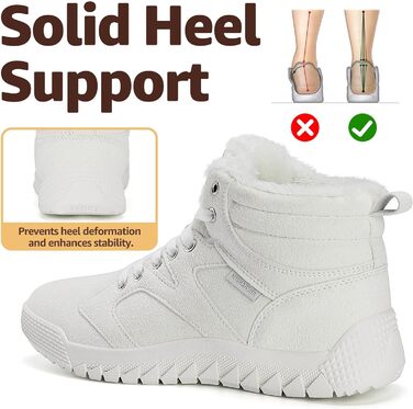 Зимові черевики Mishansha для жінок, теплі, з підкладкою, снігоступи, зимові черевики для активного відпочинку, розміри 36-48 EU (37 EU, теплі білі)