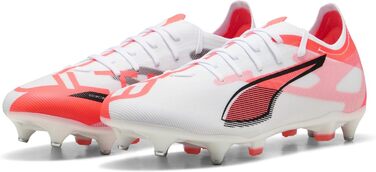 Кросівки футбольні PUMA Ultra 5 Match Mxsg, 42.5 EU, білий/чорний/червоний (світлодіодні)