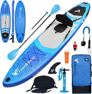 Надувний SUP Борд Freein з сидінням для каяка, 10'6 (305x84x15 см), HELLBLAU (блакитний)