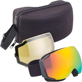Гірськолижна та сноуборд маска Speeron Wintersport з панорамним оглядом і міцним Revo-склом, антивідблискова нічна спортивна окуляри