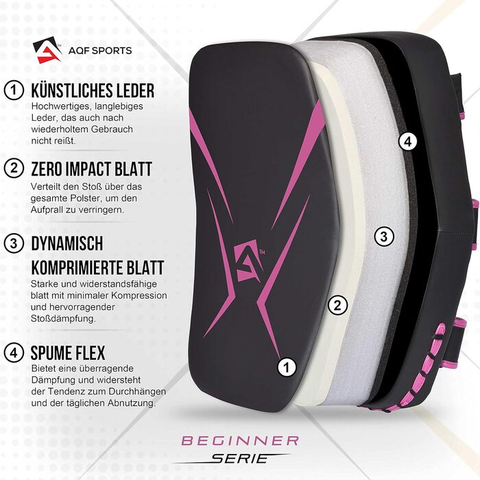 Шлагбаум для бойових мистецтв Pratzen, рукавичка для боксу Maya-Leder Curved, килимок для кікбоксингу, Муай-Тай, боксерський килимок, боксерські рукавички для боксу, бойових мистецтв, карате та ММА, одноразовий рожевий