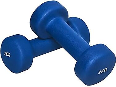 Набір гантелей GORILLA SPORTS® 10 кг з неопрена для фітнесу та аеробіки, зручна валіза, антиковзкі, 2x0,5 кг, 2x1 кг, 2x1,5 кг, 2x2 кг
