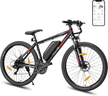 Електровелосипед Eleglide M2 27,5/29 дюймів для чоловіків і жінок, гідравлічні дискові гальма, акумулятор 36В 15Аг, запас ходу до 125 км, офроуд електричний гірський велосипед, 24 передачі, з додатком