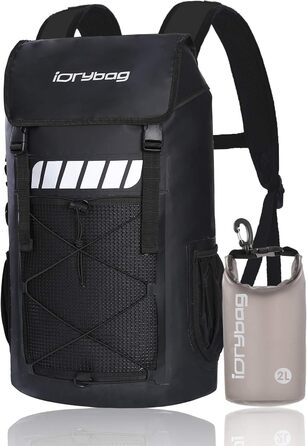 Водонепроникний рюкзак IDRYBAG для чоловіків 25L - ідеальний для каякінгу та піших прогулянок (Чорний)