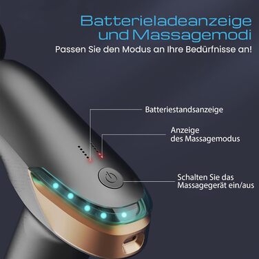 Масажер Extralink Massage Gun Lite: 6 насадок, 3200 об/хв, USB-C, для шиї та м'язів