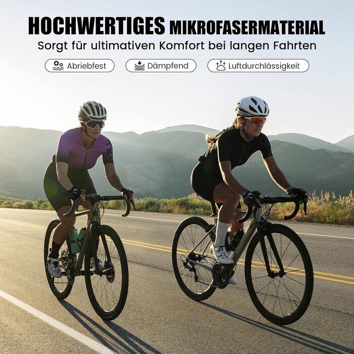 Велосипедні рукавички ATERCEL для чоловіків та жінок, 5 мм SBR-подушка, дихаючі спортивні рукавички, амортизуючі MTB-рукавички, чорний, XL