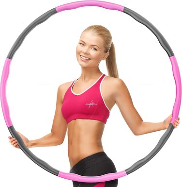 AthleticPro Оригінальний хулахуп для дорослих 0.75-1 кг, розбірний, 6-8 секцій, для схуднення, фітнес, зі скакалкою
