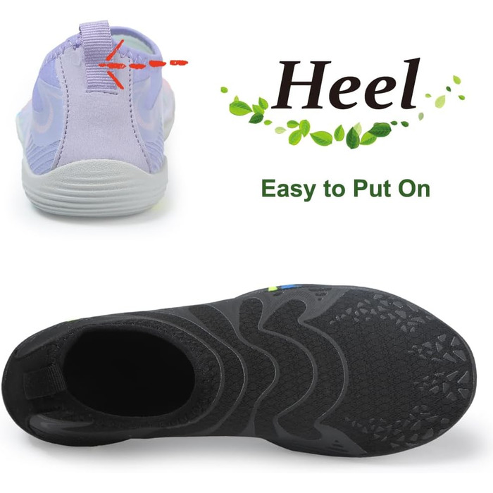 Чоловічі та жіночі аквашузи для плавання та відпочинку на воді, швидко сохнуть, легкі, дихаючі (45 EU, чорний)