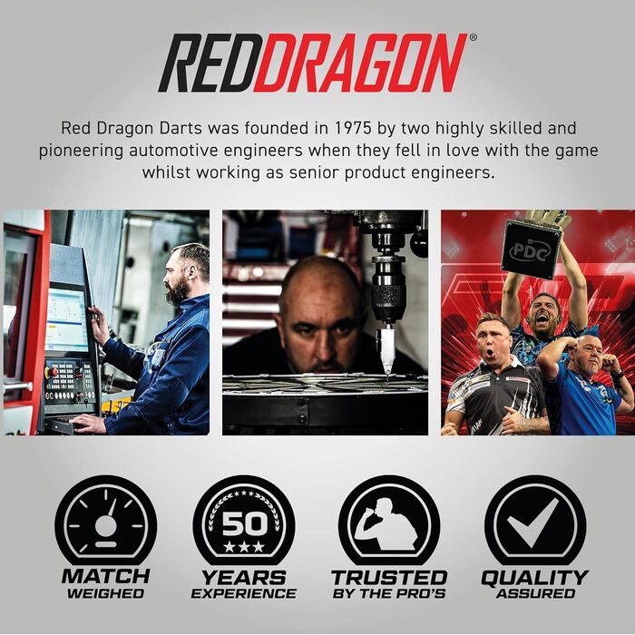 Дарти RED DRAGON Ultimate 50 шт. Пітер Райт Snakebite та Гервін Прайс Iceman - професійні дротики для гри