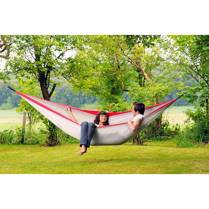 Гамак Amazonas Ultra-Light Silk Traveller XXL 320x230 см до 200 кг - надлегкий шовковий гамак для подорожей