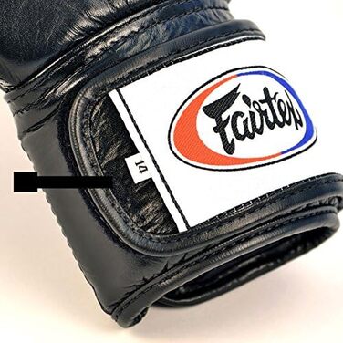Боксерські рукавички Fairtex BGV1 дихаючі, шкіряні, чорні, 10oz – для боксу, ММА, кікбоксингу та Муай Тай
