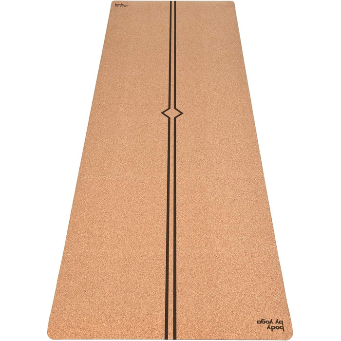 Йога мат для занять корком, неслизький, м'який, стійкий до вологи. Товстий, довгий та широкий для комфорту та підтримки. Підходить для гарячої йоги. З додатковою товщиною 80' x 26' x 6.5 мм (Man Flow Yoga Edition)