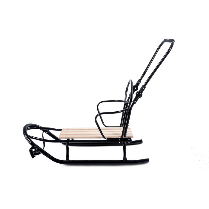 Металевий санний Oslo з спинкою, ременями безпеки, ручкою для штовхання та мішком для ніг. Ідеальний дитячий санки для дітей та дорослих. Витримує до 120 кг (O6 - без мішка для ніг)