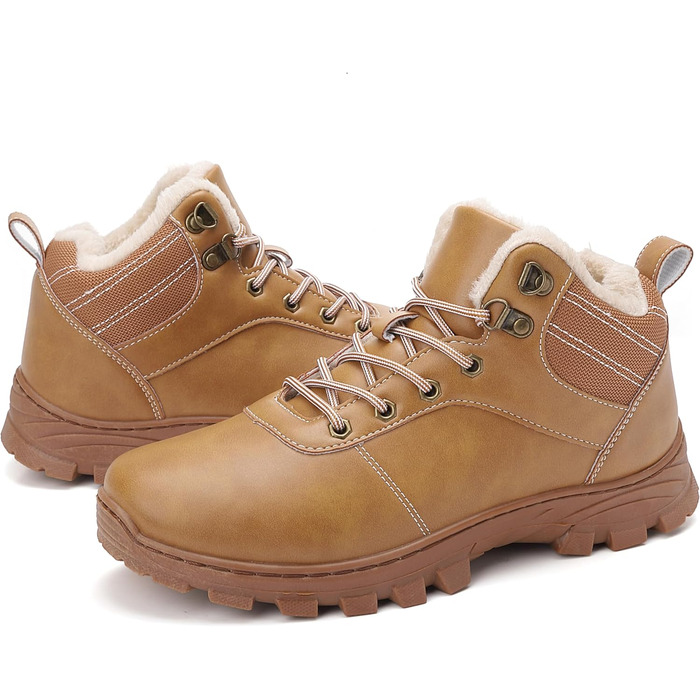 Зимові черевики для чоловіків та жінок – теплі, з підкладкою, снігоступи, легкі, неслизькі, для активного відпочинку та повсякденного носіння (39 EU, Жовтий Gb1172)