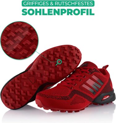 Туфлі для трекінгу та трейлраннінгу для жінок та чоловіків, червоні (43 EU)