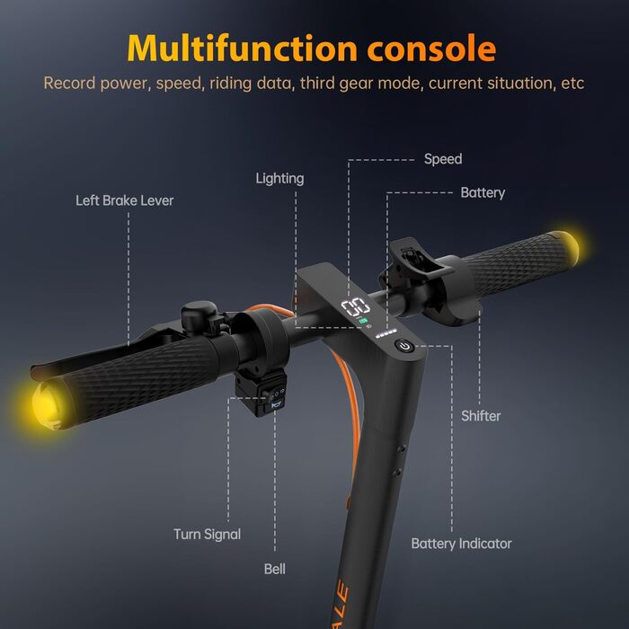 Електросамокат E-Scooter M2 Max, запас ходу 35 км, 10'' колеса, складаний, для міста та ком'ютерів