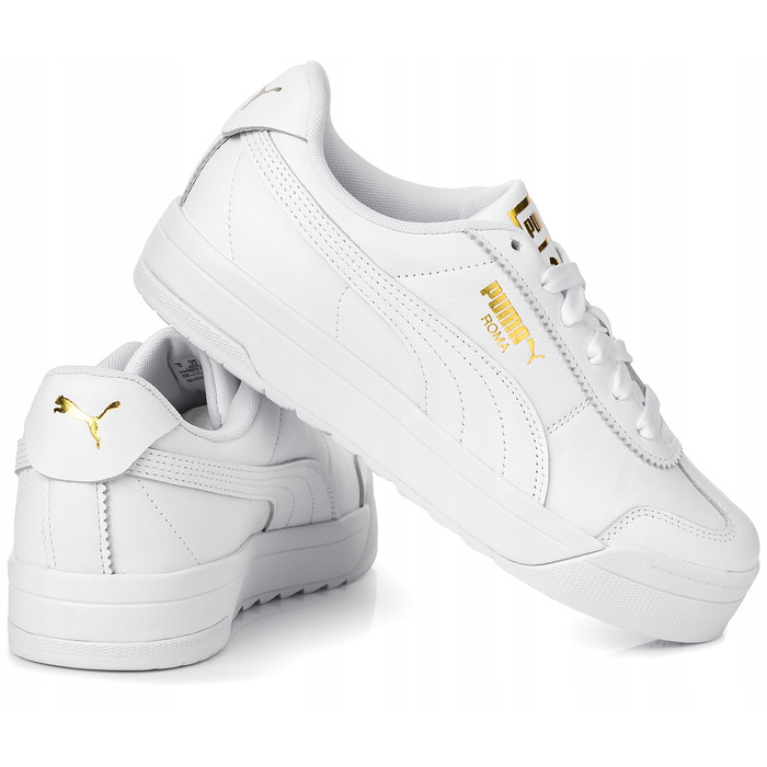 Жіночі спортивні кросівки PUMA Roma Feminine, білі, шкіряні, р. 37