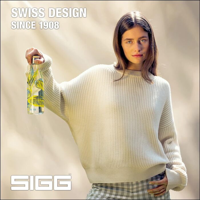 Скляна пляшка для води SIGG Metis Sumatra 0.6 л, без пластику, герметична, термостійка, BPA-free, співпраця з One Tree Planted