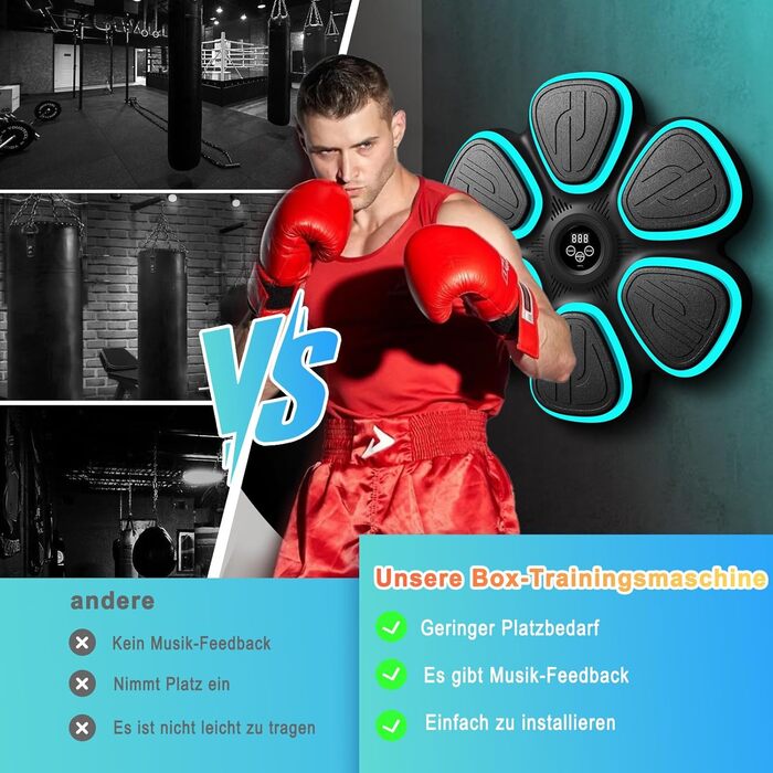 Електронна боксерська машина для дому та фітнес-залу: інтелектуальний тренажер з музикою та рукавичками