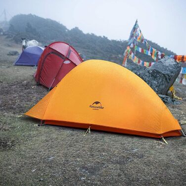 Намет Naturehike Cloud Up 1 - ультралегкий намет для 1 особи, 4 сезони, оранжевий (210T)
