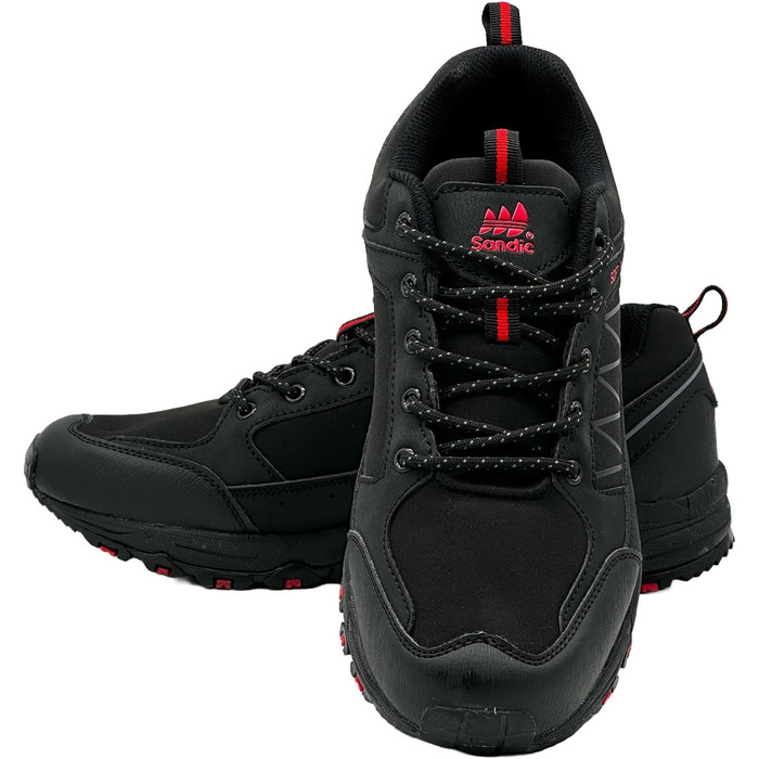 Чоловічі та жіночі трекінгові черевики Softshell для хайкінгу та трейлраннінгу, 41 EU, чорно-червоні