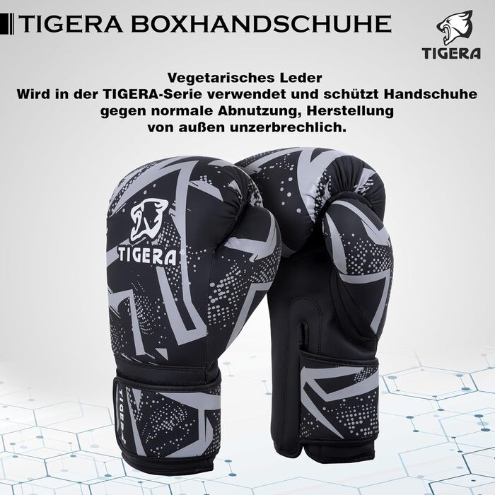 Боксерські рукавички Tigera 10oz/12oz/14oz/16oz для тренувань, спарингу, ММА, Муай Тай, кікбоксингу, чоловічі та жіночі, сірі, 14oz