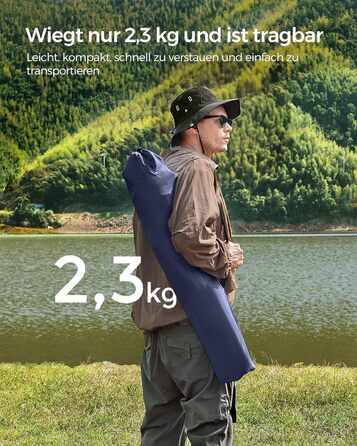 SONGMICS Крісла для кемпінгу, складні, для відпочинку на природі, зручні, з підлокітниками та тримачем для напоїв, стабільний каркас, вантажопідйомність 120 кг, 2 шт (Темно-синій)