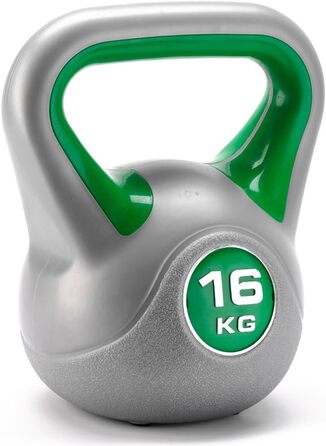 Гиря York Fitness 16 кг вінілова для фітнесу та бодібілдингу, домашній тренажерний зал