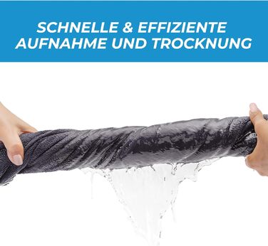 Рушник для фітнесу з мікрофібри 120x50 см - швидковисихаючий, з кишенею на блискавці, м'який спортивний рушник для спортзалу та фітнесу, темно-сірий