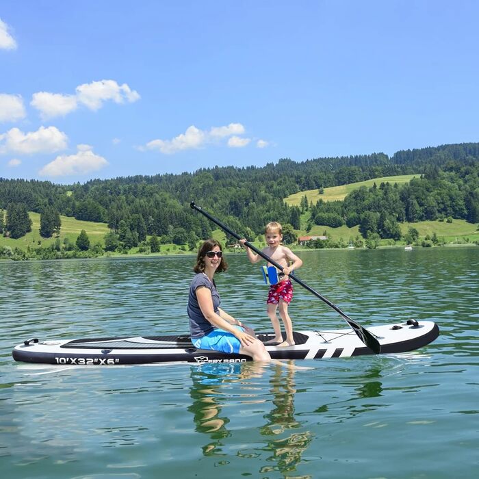 Надувний SUP Board (Stand Up Paddle Board) для веслування, чорний, 305 см
