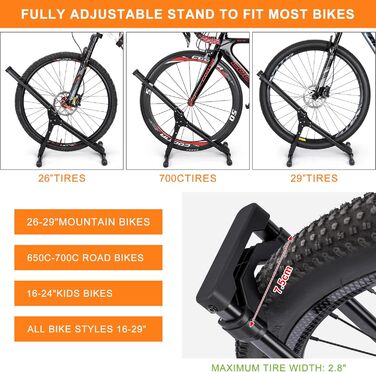 Підставка для велосипеда CXWXC для 20''-29'' та 730C MTB, шосейних велосипедів. Складана підставка для зберігання в приміщенні, гаражі, на вулиці