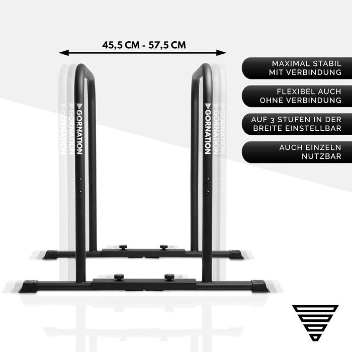GORNATION Турнік для віджимань преміум-класу: регульований турнік для дому та вулиці, стійкий та зручний