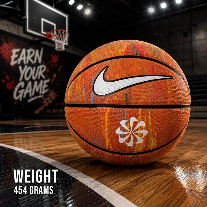 Баскетбольний м'яч Nike Everyday Playground Next Nature для вулиці, вуличний, міцний, 7 розмір, Multi/Black/White (без помпи)