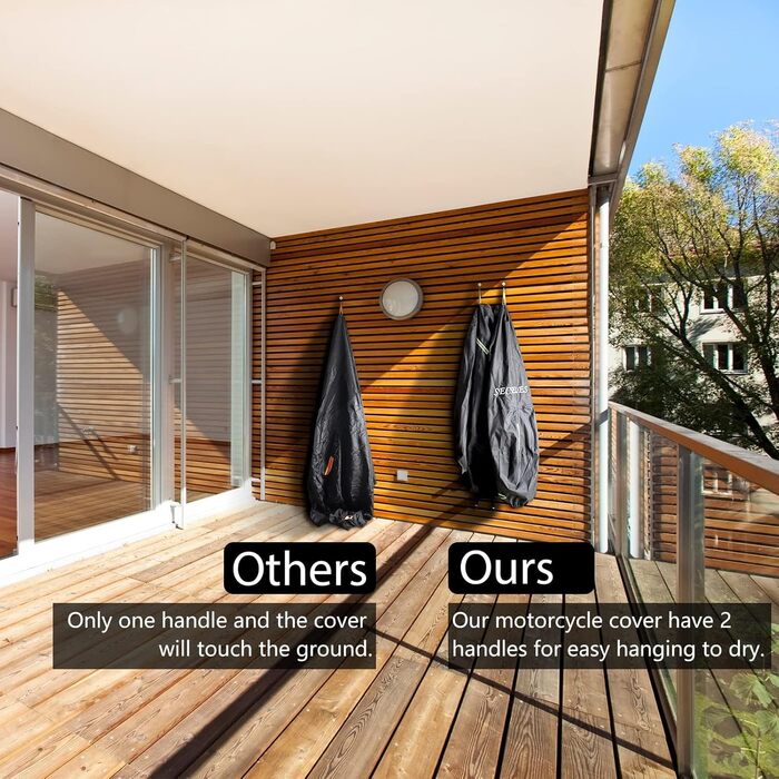 Захисний чохол для мотоцикла 300D Outdoor - водовідштовхуючий, з оксфорду, XXXL (265x95x125cm), зелений