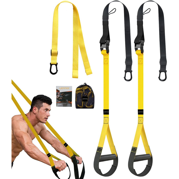 Набір для тренувань з TRX (підвісний тренажер) - система стрічок для фітнесу та домашніх тренувань з власною вагою