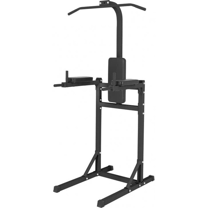 GORILLA SPORTS® Power Tower – багатофункціональний турнік, бруси, станція для підтягувань та віджимань, домашня силова станція, фітнес-тренажер для дому, чорний/білий