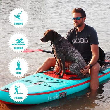 Надувний SUP Борд Freein з каяком, SUP дошка для дорослих 10'6 (305x84x15см), аксесуари для SUP, насос, адаптер, весло