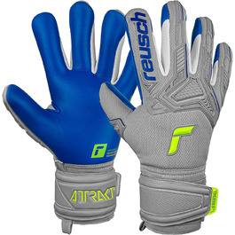 Воротарські рукавички Reusch Attrakt Freegel для дорослих, внутрішній шов, покриття Grip Silver, для всіх типів полів, сірі/жовті