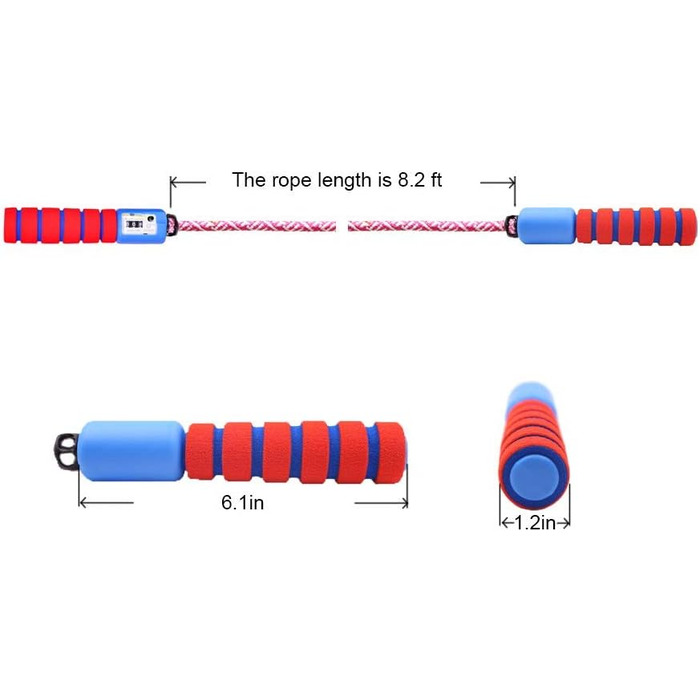 Скакалка Springseil Sunshine Smile: швидка, регульована, з лічильником, для дітей та спорту (червона, синя)