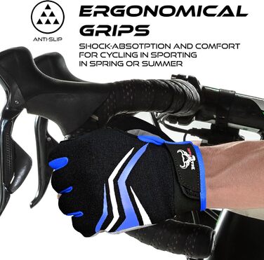 Велосипедні рукавички BEAST RAGE Vofinger для їзди по горах, BMX, MTB, шосе, чоловічі та жіночі, сині