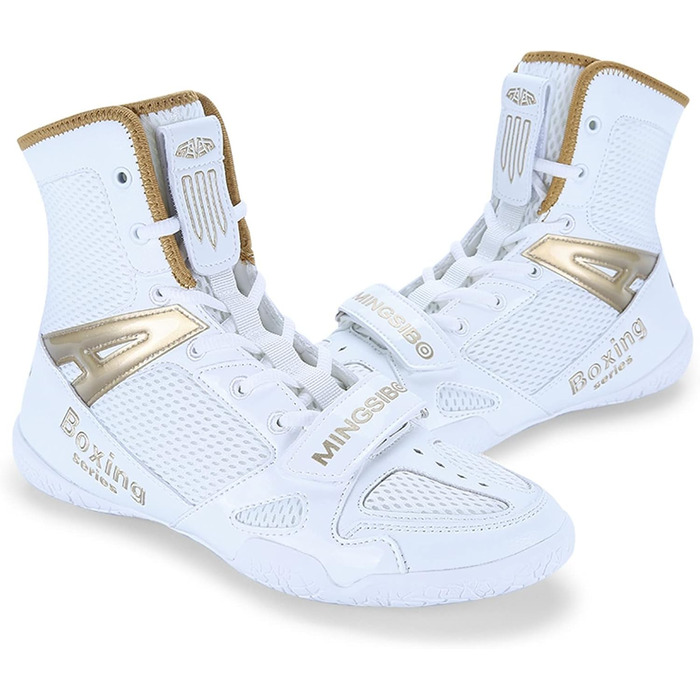 Чоловічі боксерські черевики BLBK для боротьби, кікбоксингу, муай-тай, спарингу та тренувань. Дихаючі боксерські черевики для чоловіків та юнаків, 30 EU, білий колір