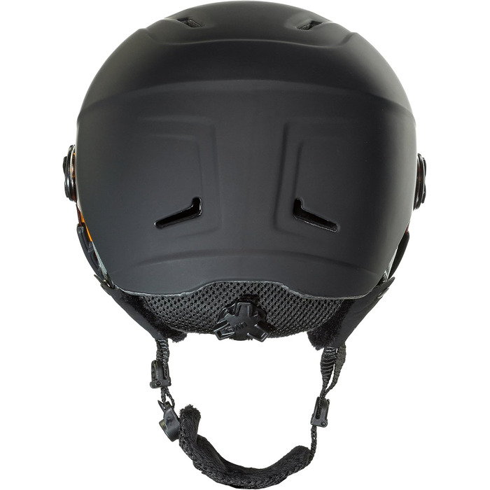 Шолом Uvex HLMT 400 Visor Style - Легкий гірськолижний шолом для жінок та чоловіків, з регулюванням розміру та візором Single, чорний (58-61 см)