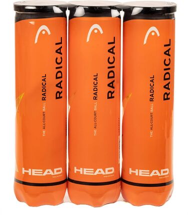 Тенісні м'ячі Head Radical 12 шт. (3 туби по 4 м'ячі)