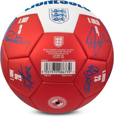Футбольний м'яч England Lionesses Euro Champions з автографами, без насоса