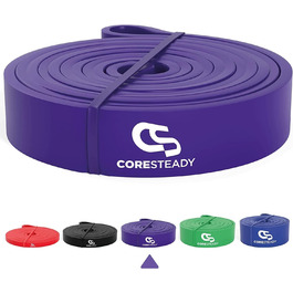 Еспандер Coresteady фітнес-гумка для спорту, міцна гумова стрічка для підтягувань, чоловіків і жінок, силові тренування та нарощування м’язів, фітнес, тренування, допомога при підтягуваннях, фіолетова, середній рівень, 15-40 кг