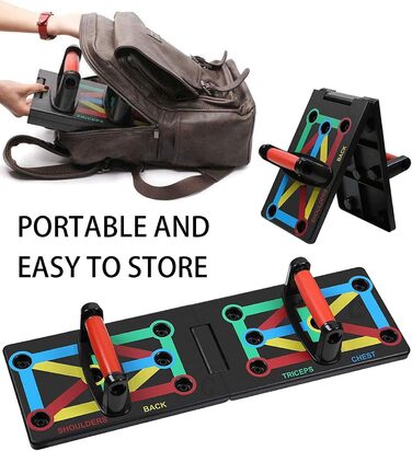 Дошка для віджимань 12-в-1, складана, для тренування верхньої частини тіла, плечей, грудей, спини та трицепсів