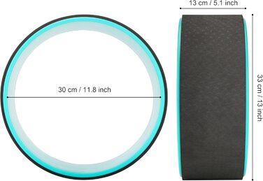 Килимок для йоги Exerz Yoga Rad 33x14 см, чорний - для пілатесу та розтяжки