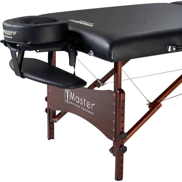 Складаний масажний стіл Master Massage Newport 71 см, чорний, переносний, косметологічна кушетка