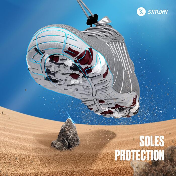 Водні черевики SIMARI WP001 для жінок та чоловіків, швидковисихаючі, для плавання, дайвінгу, серфінгу, йоги та відпочинку на природі, WP001, Lila (40 EU, 229 Gray)